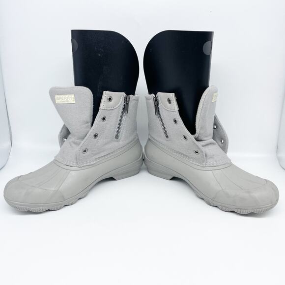 Sperry Women's Saltwater Wool Duck Boots Gray Size 8 - Picture 6 of 12